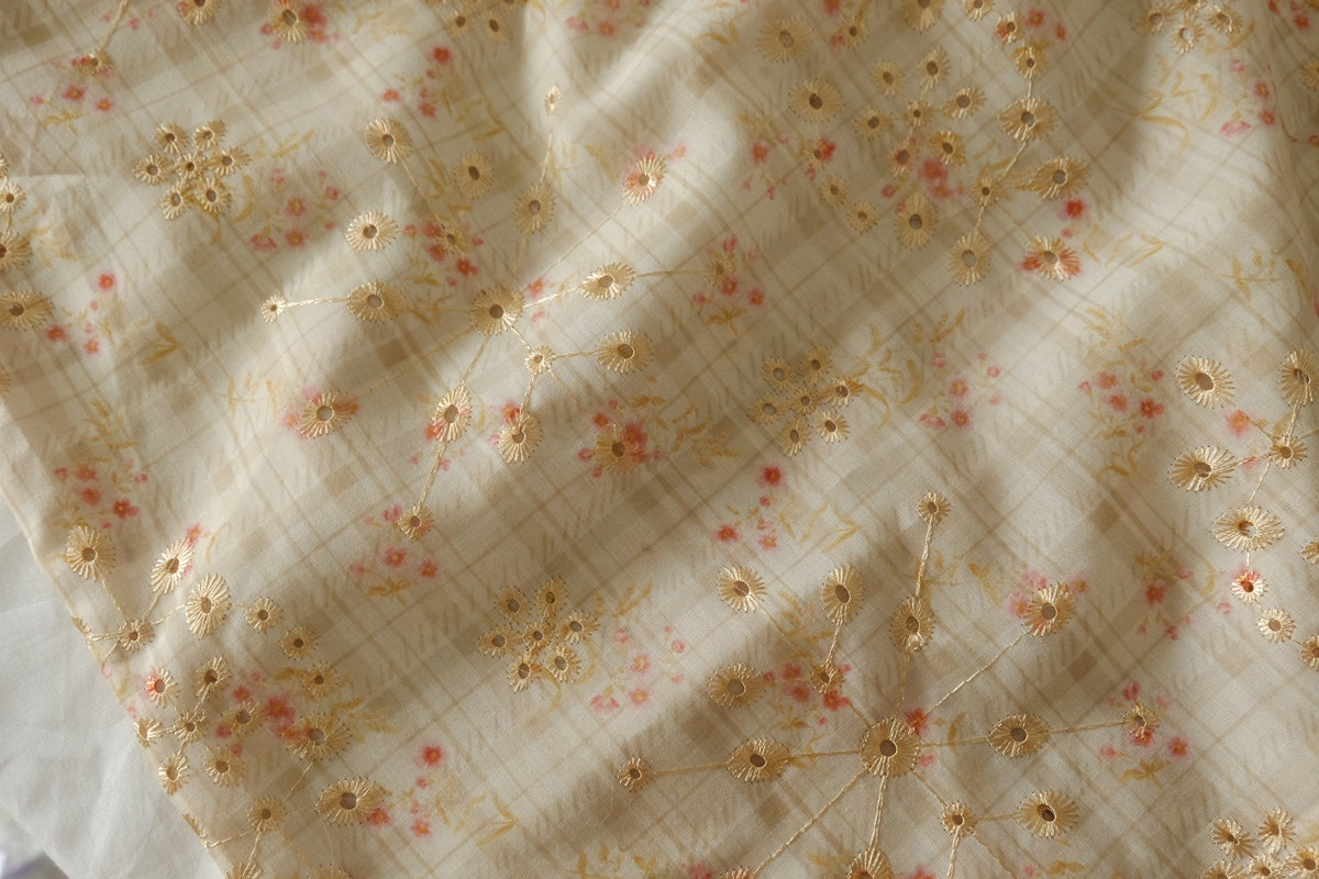 Embroidered Floral Chiffon — 2.19 yd