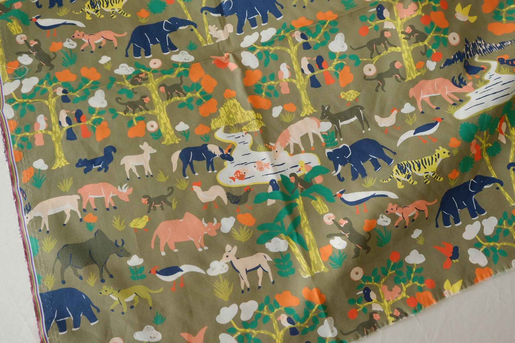 Animal Garden 60s Cotton Poplin Fabric – 2.2 yd