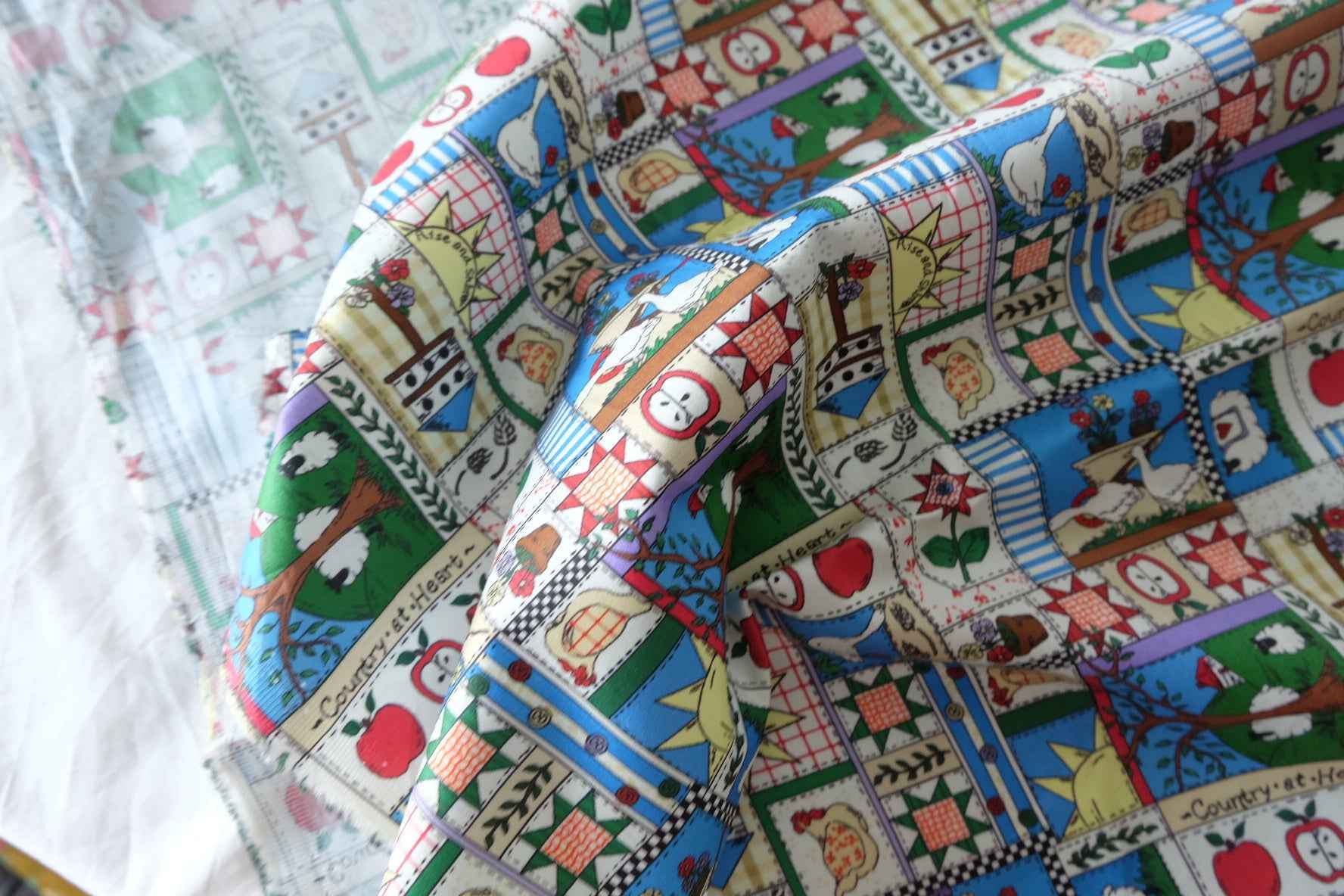 Storybook Farm Patchwork Cotton Sateen Fabric – 2.2 yd