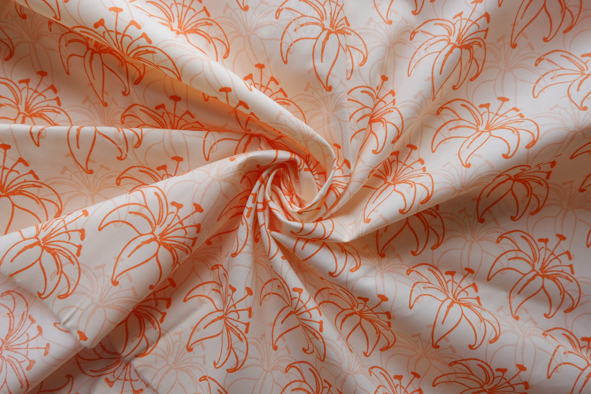 Orange Lily High-Density Cotton Poplin – 2.2 yd