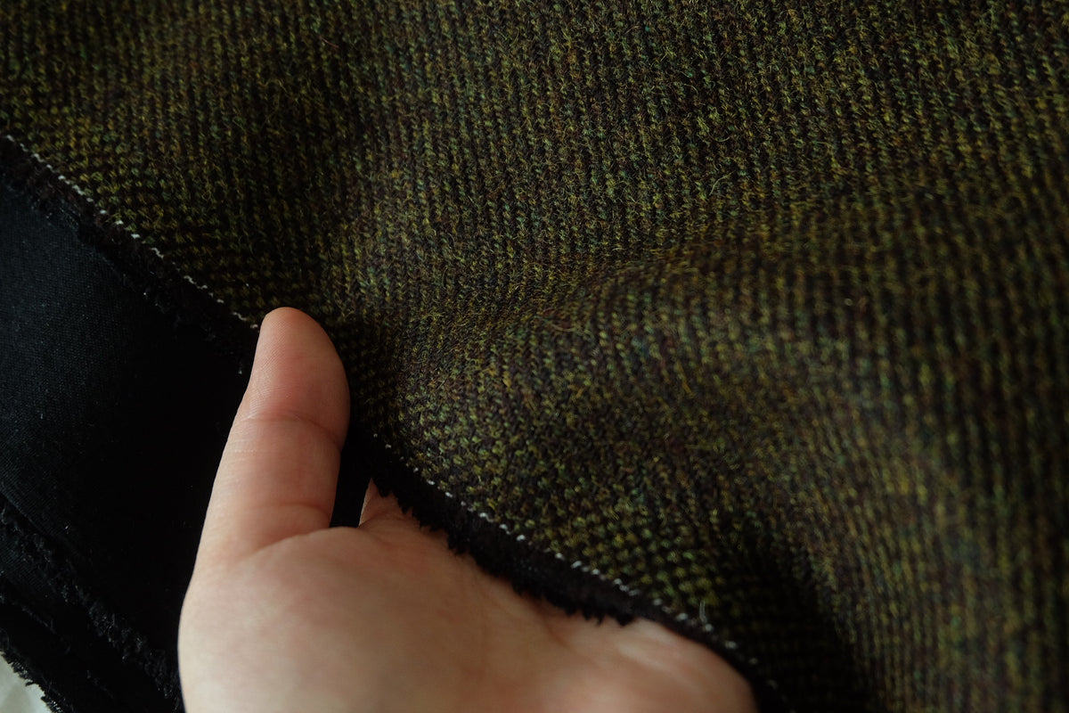 Moss Green Pure Wool Suiting with Backing – 2.2 yd
