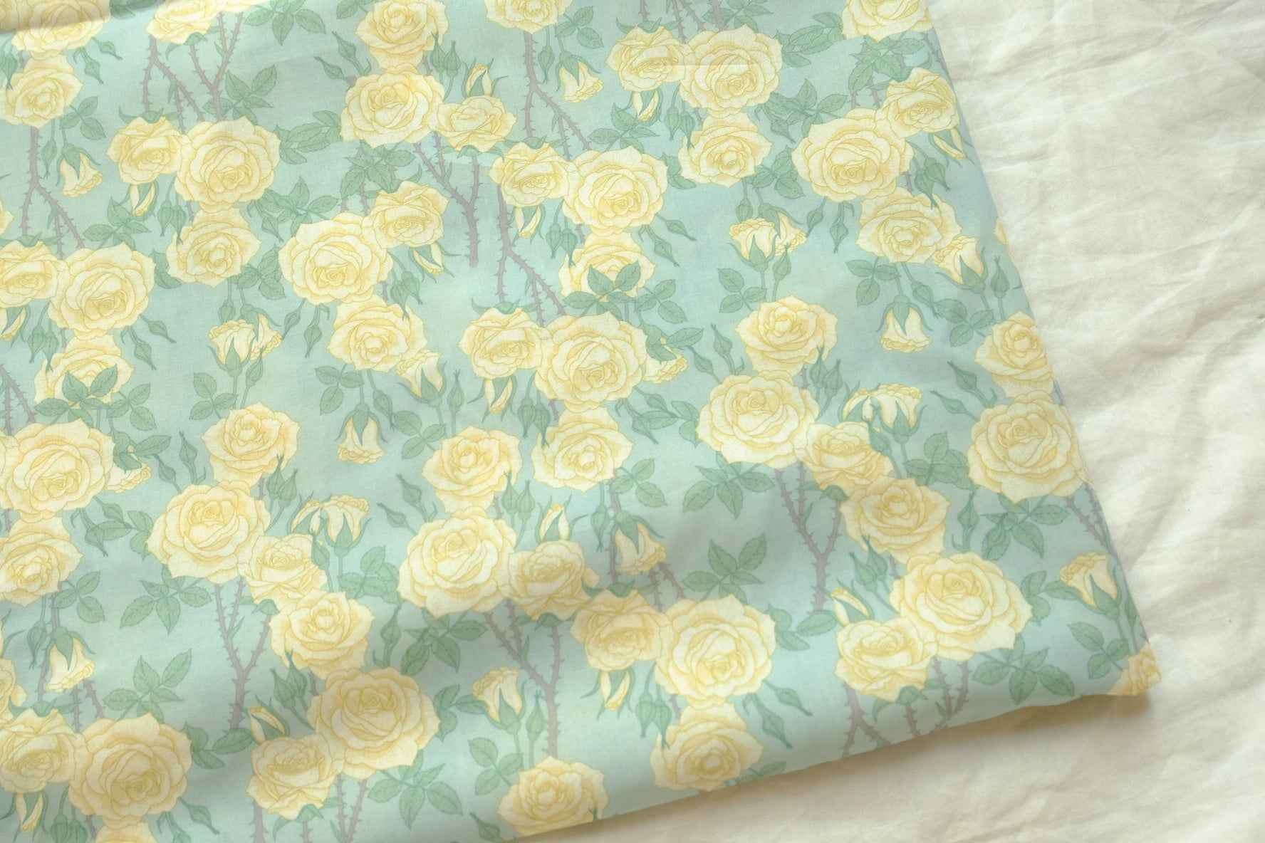 Soft Yellow Rose Cotton Poplin, 80s Lightweight Shirting, 2.19 Yards
