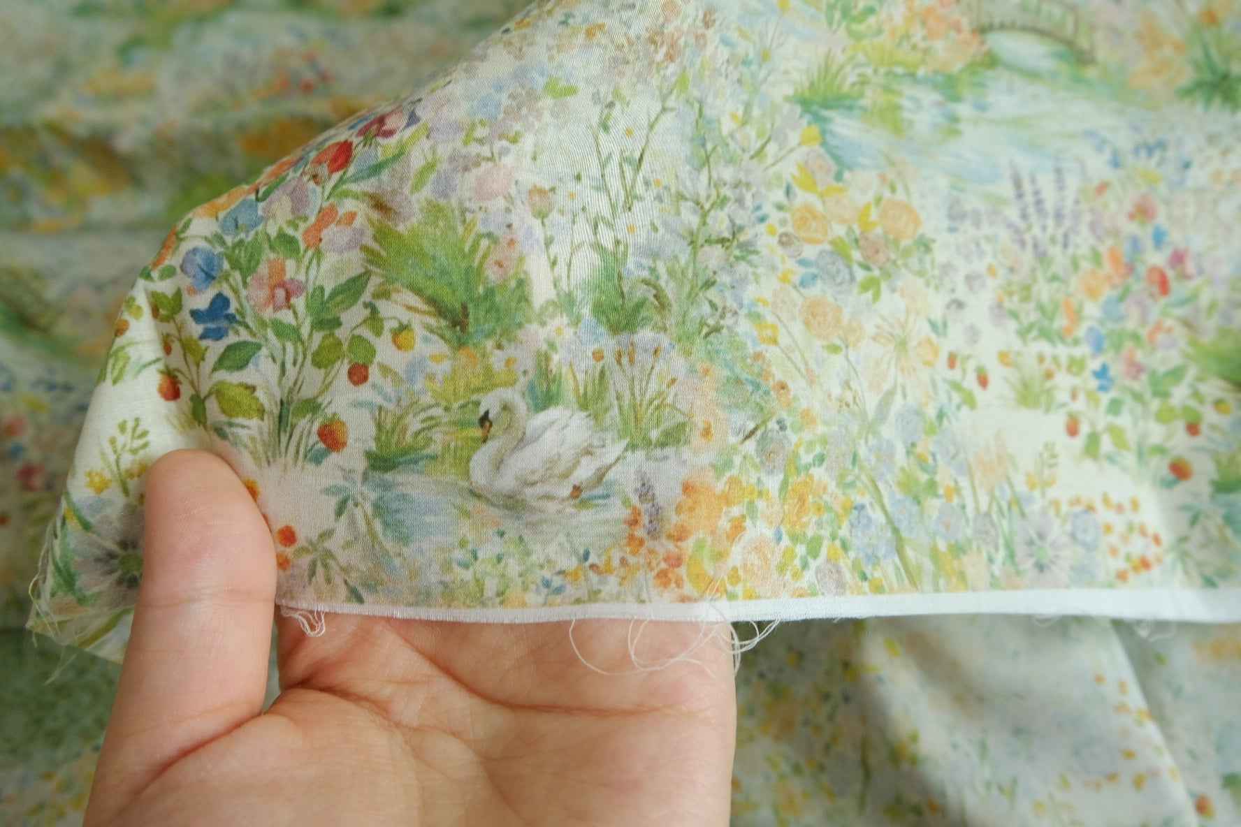 Storybook Garden 80s Lightweight Cotton Fabric - 1.64 yd