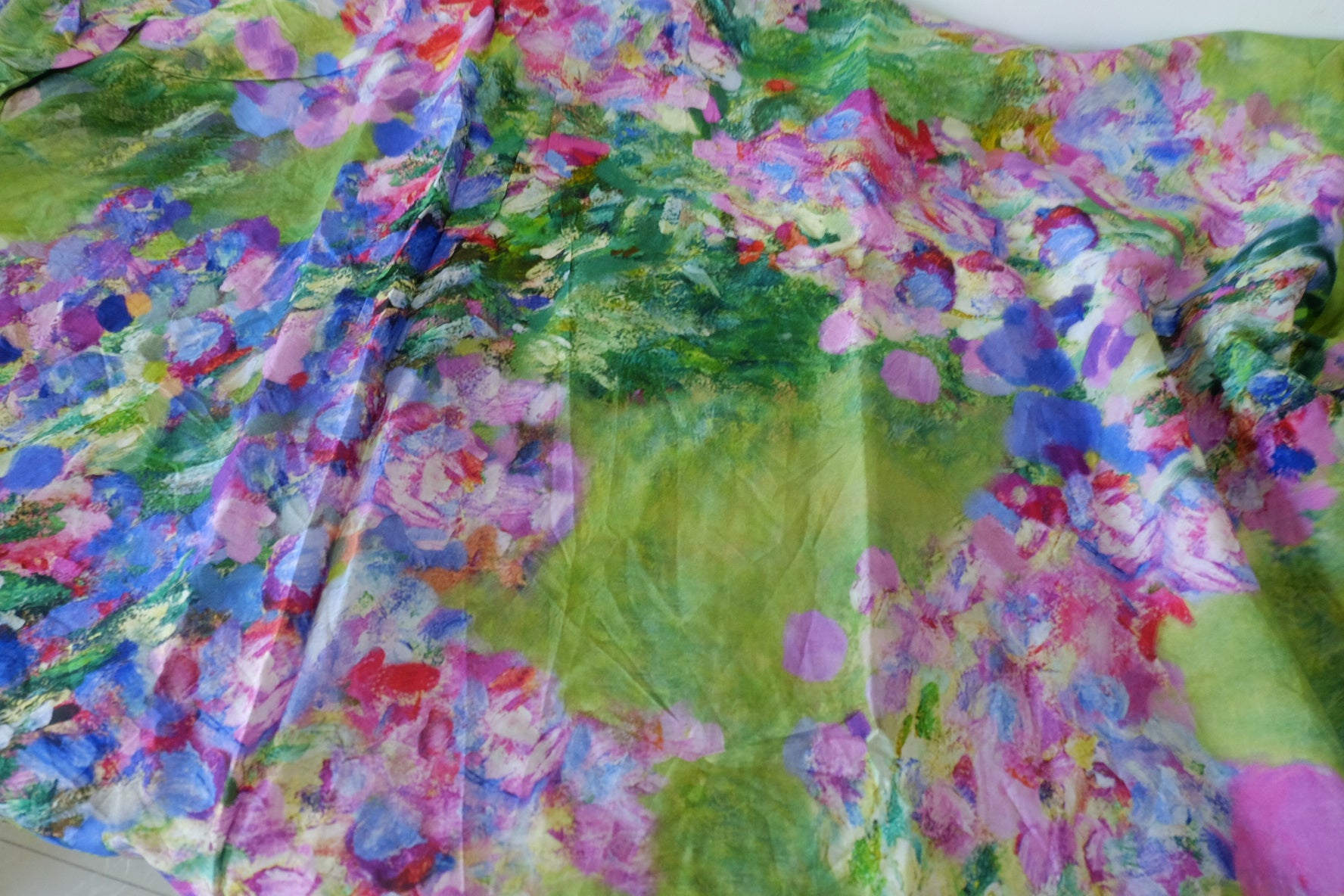 Watercolor Garden Ramie Cotton Fabric – 4.4 yd