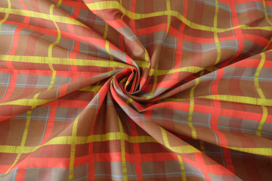 Bold Retro Plaid Cotton Lawn – 3.3 yd