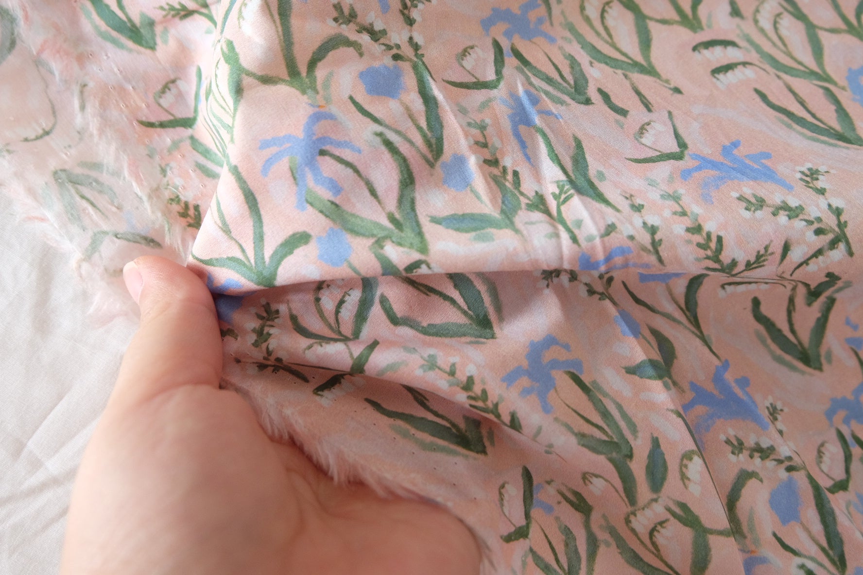 Blush Meadow Floral Cotton Lawn – 3.83 yd
