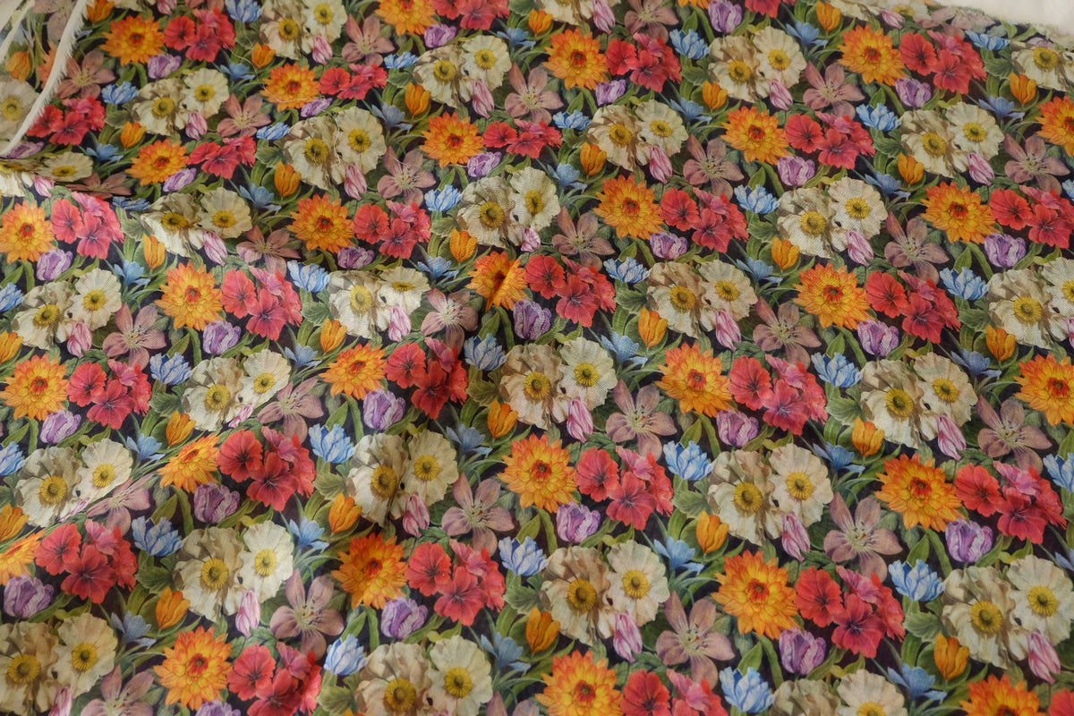 Painterly Wildflower Ramie Cotton – 2.2 yd