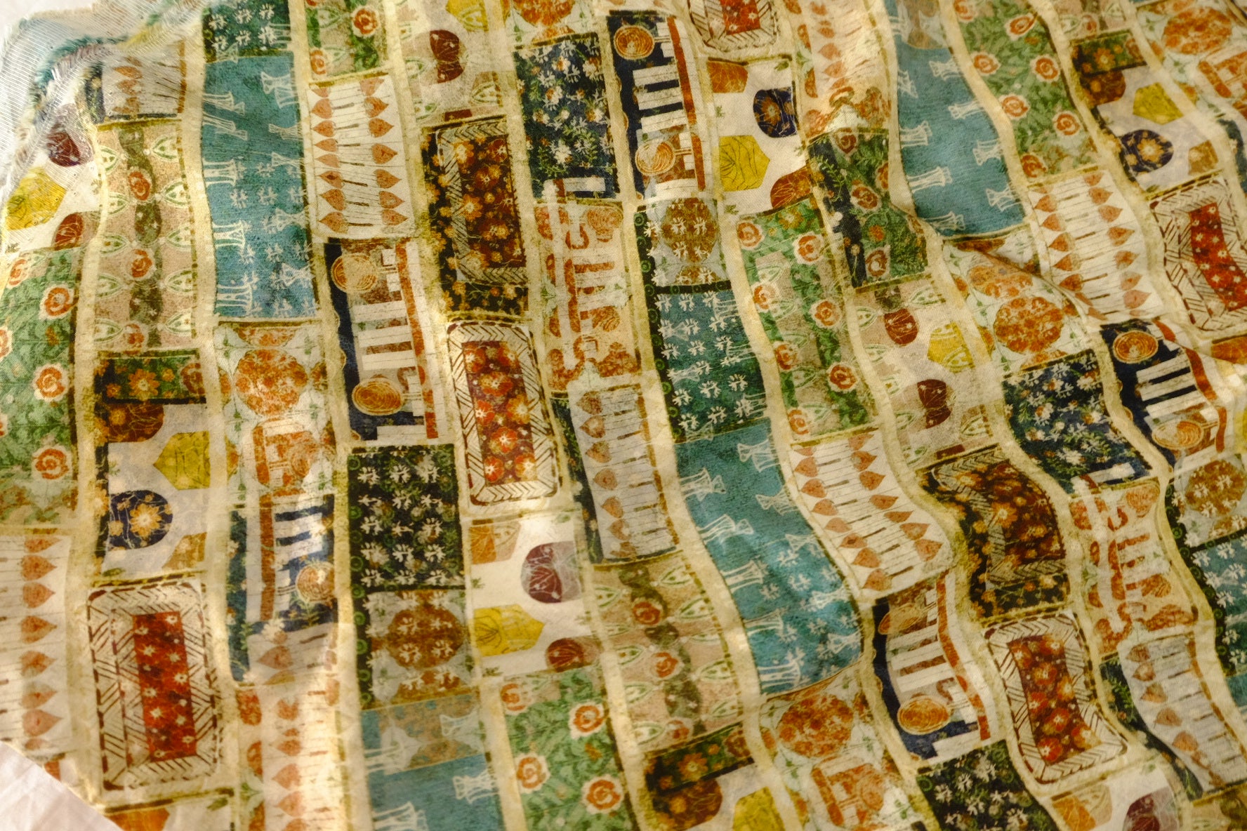 Vintage Patchwork Rayon Challis – 2.2 yd