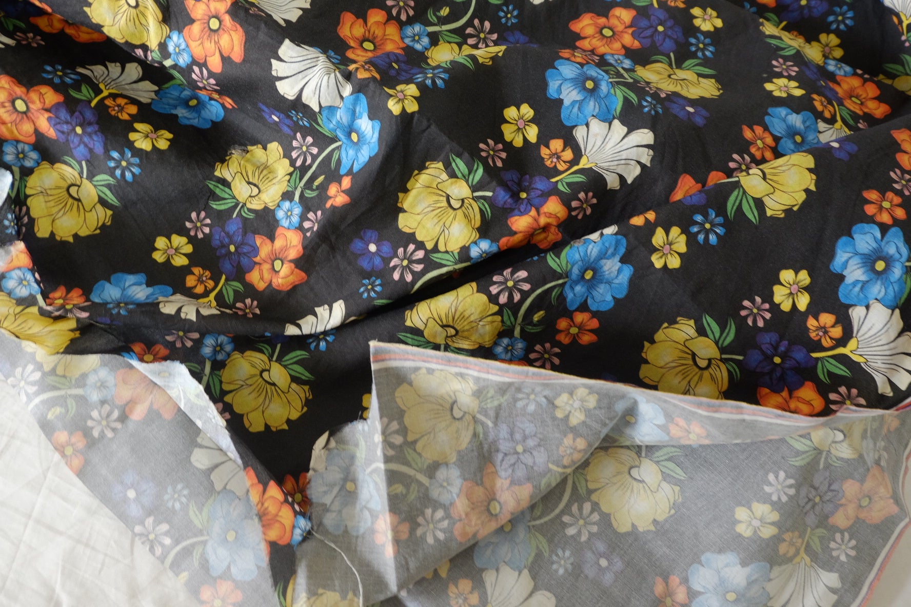 Midnight Wildflower 60s Cotton Poplin – 3.3 yd