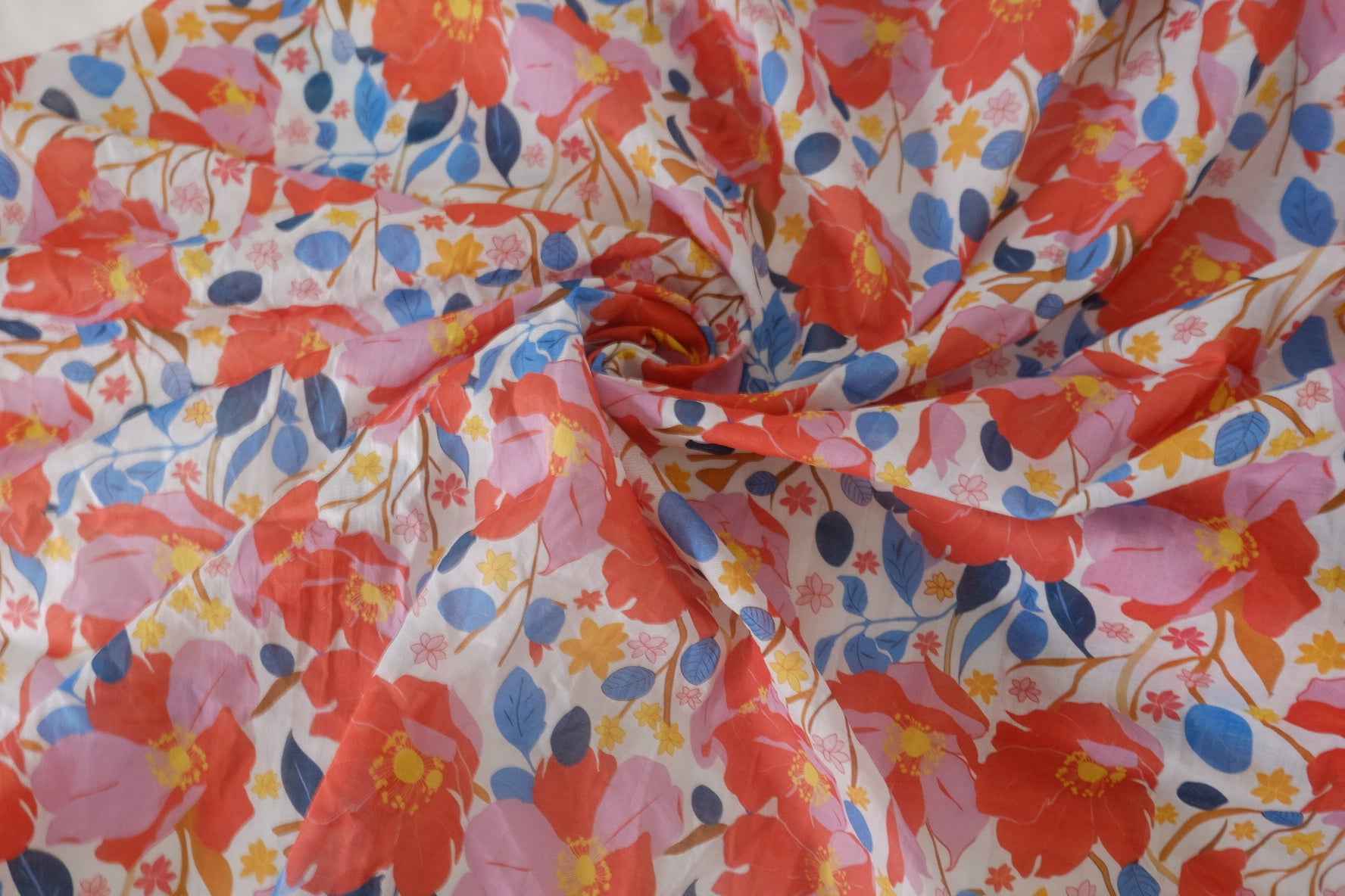 Vibrant Summer Garden Cotton Voile – 3.6 yd