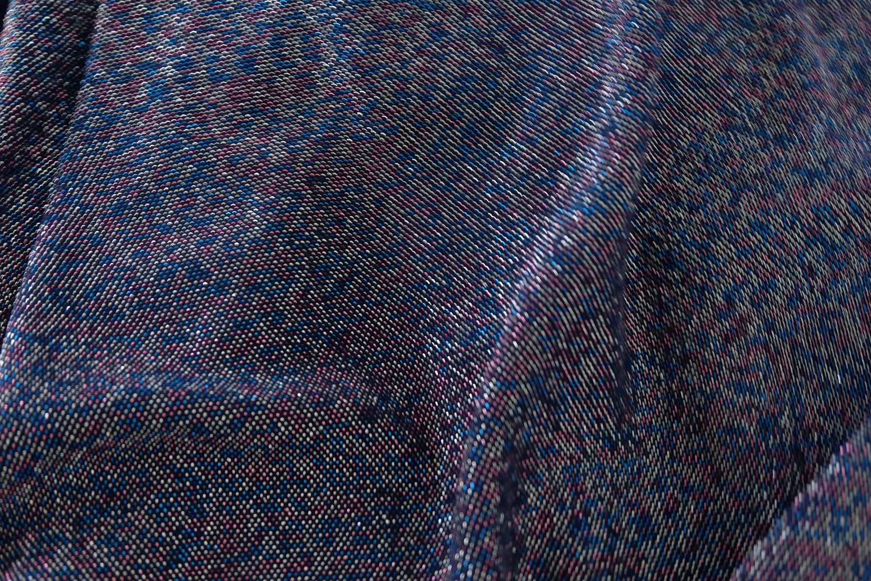 Midnight Shimmer Acetate Knit Fabric – 1.1 yd