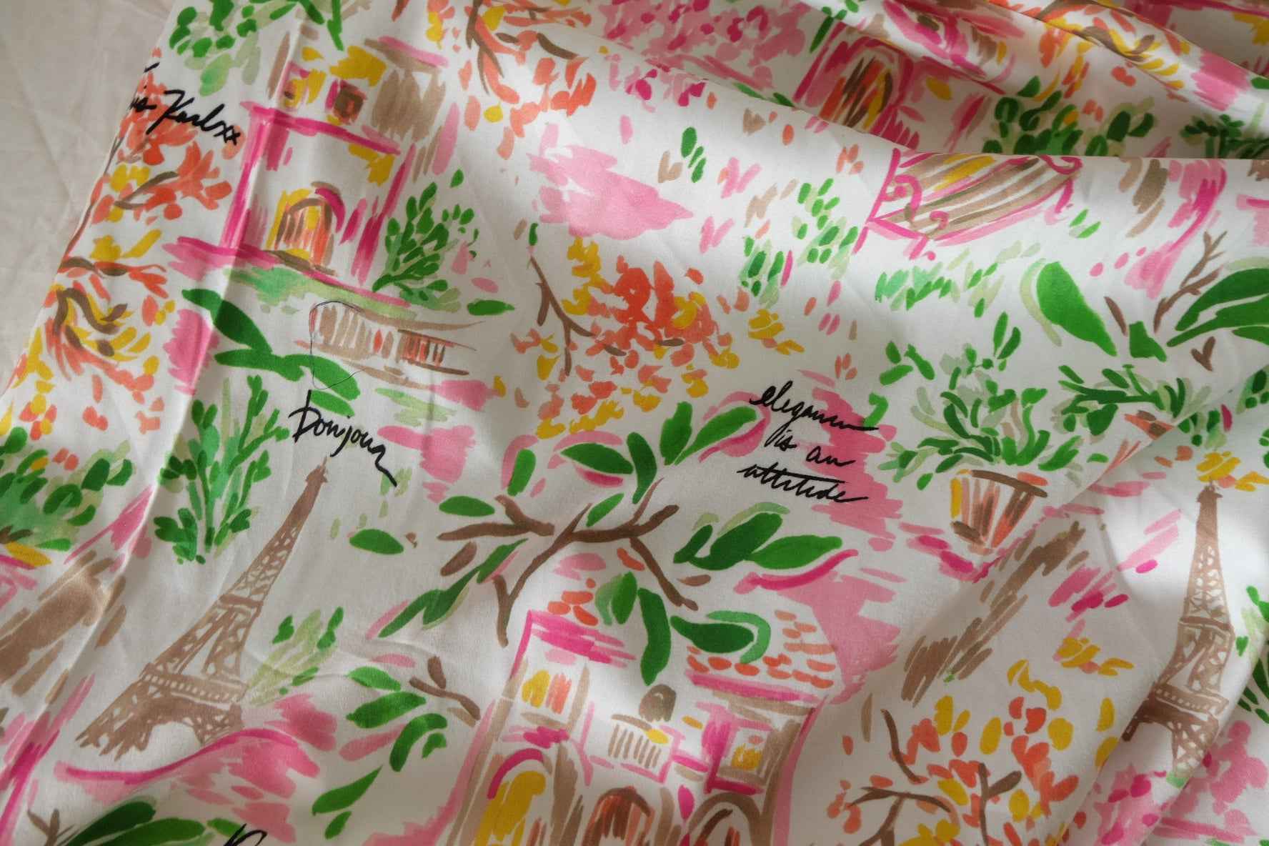 Paris Garden Stretch Cotton Sateen Fabric – 2.2 Yards
