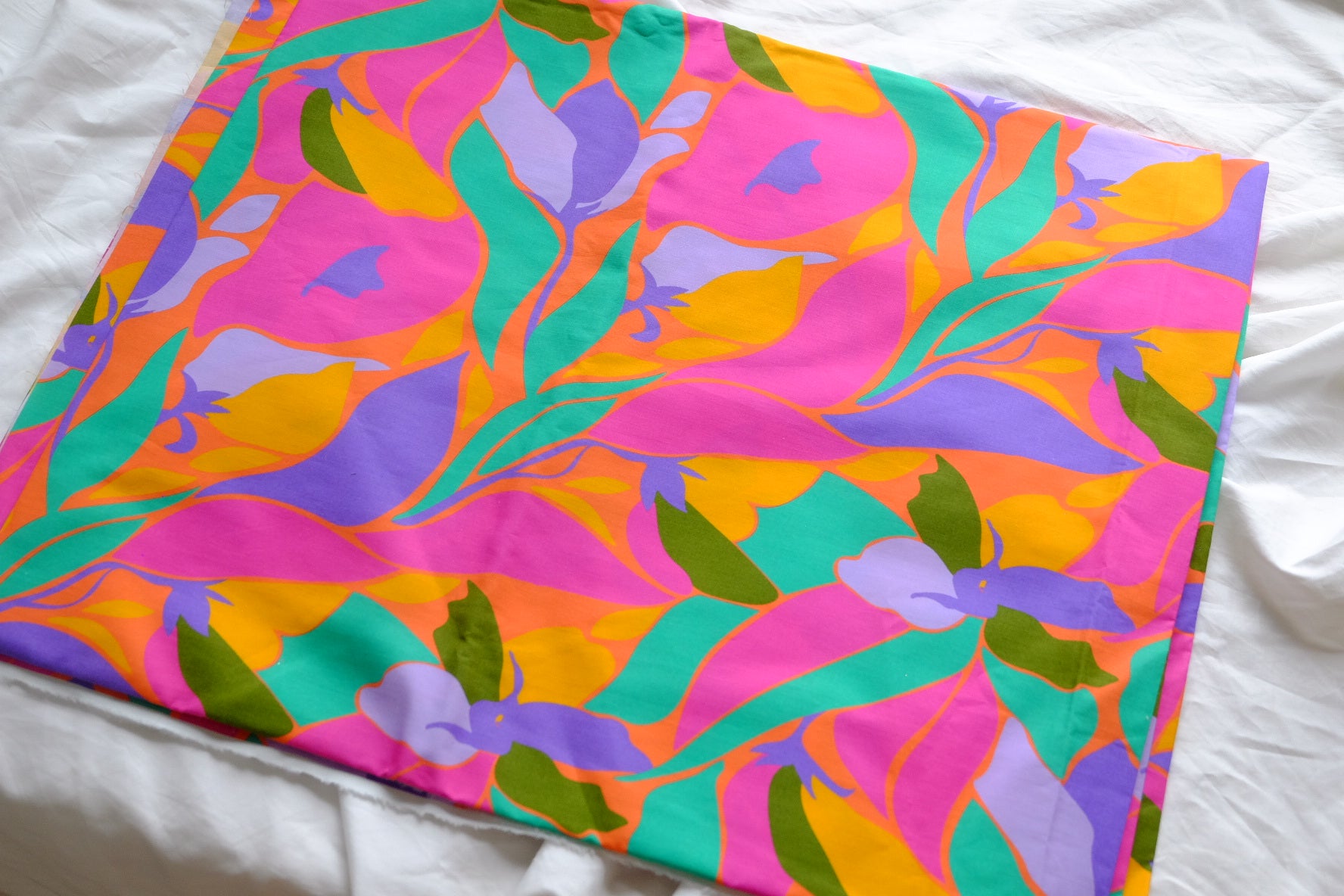 Tropical Colorblock Structured Cotton Poplin – 1.9 yd