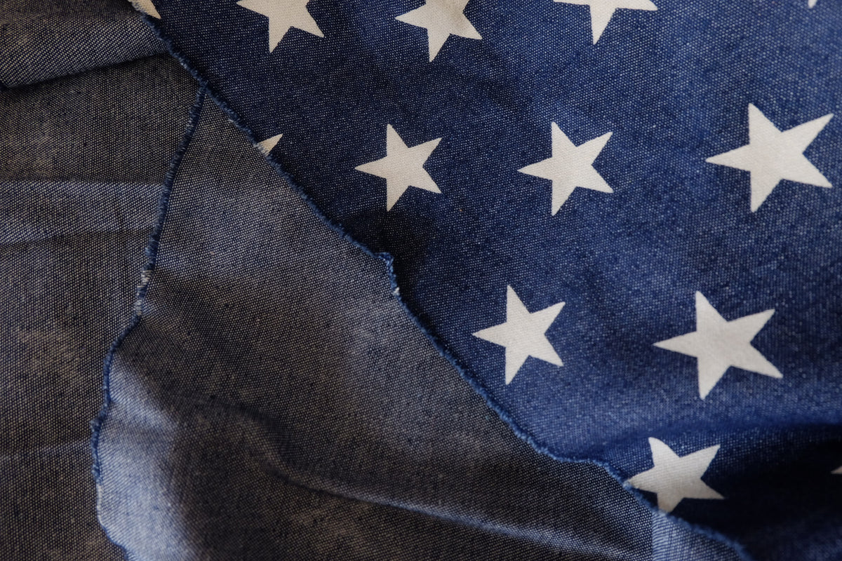 Starlit Indigo – Star Print Cotton Denim – 2.19 yd