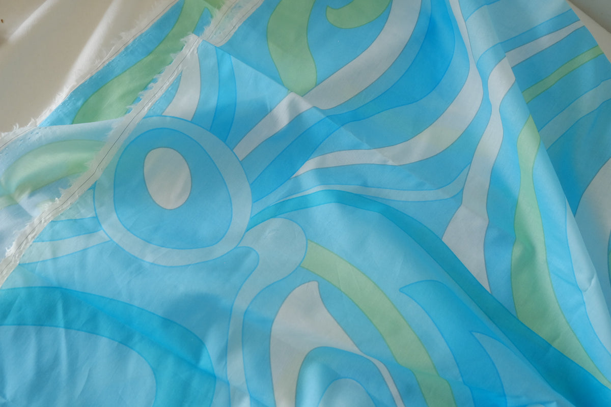 Aqua Current Cotton Lawn – 3.5 yd