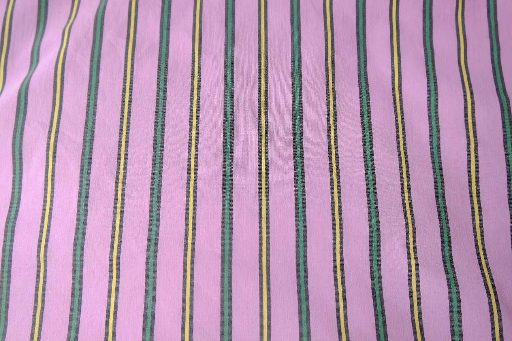 Retro Stripe Cotton Nylon Shirting Fabric - 2.08 Yards