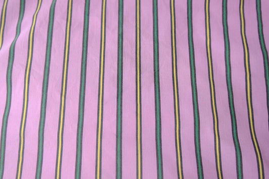 Retro Stripe Cotton Nylon Shirting Fabric - 2.08 Yards