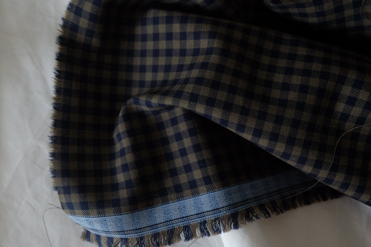 Soft Indigo Check Yarn-Dyed Cotton – 2.2 yd