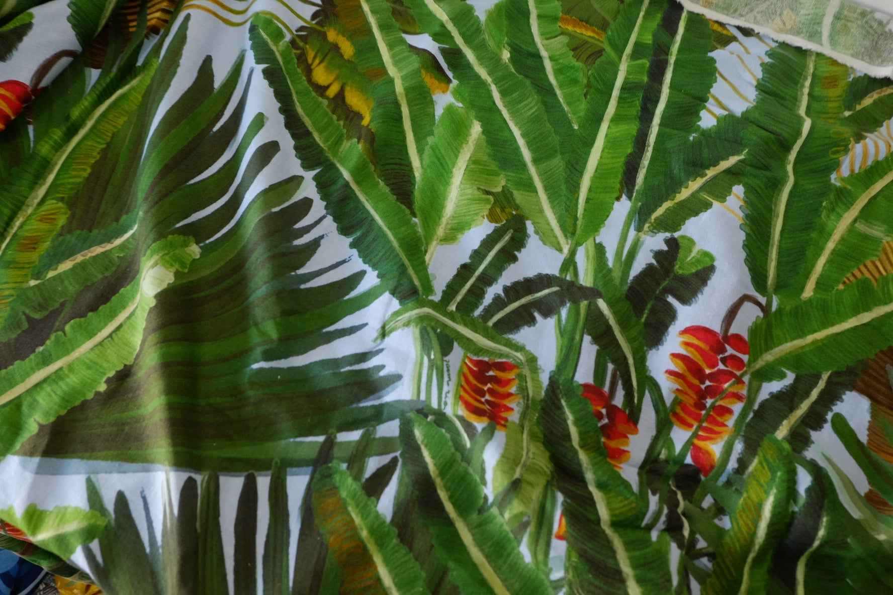 Farm Rio Deadstock Tropical Linen Cotton Fabric – 2.2 yd