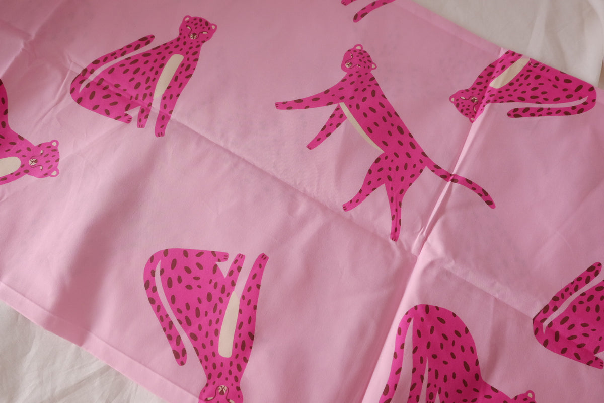 Pink Leopard High-Density Cotton Poplin — 1.64 yd