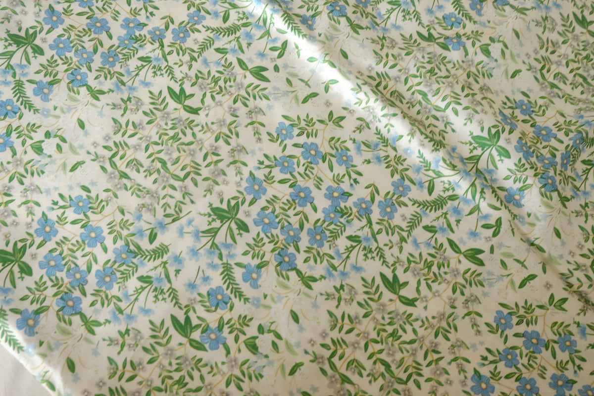 Blue Ditsy Floral Viscose — 2.2 yd