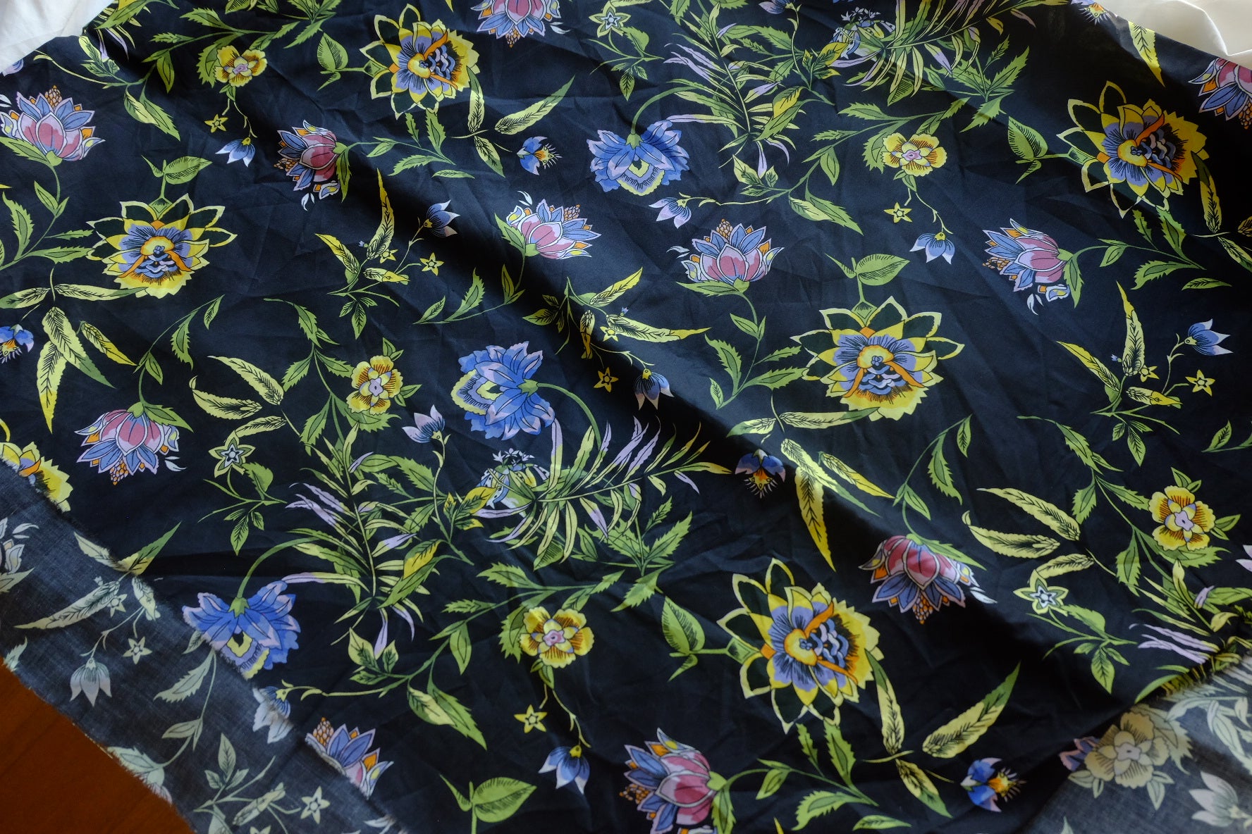 Midnight Botanical Cotton Poplin – 2.3 yd