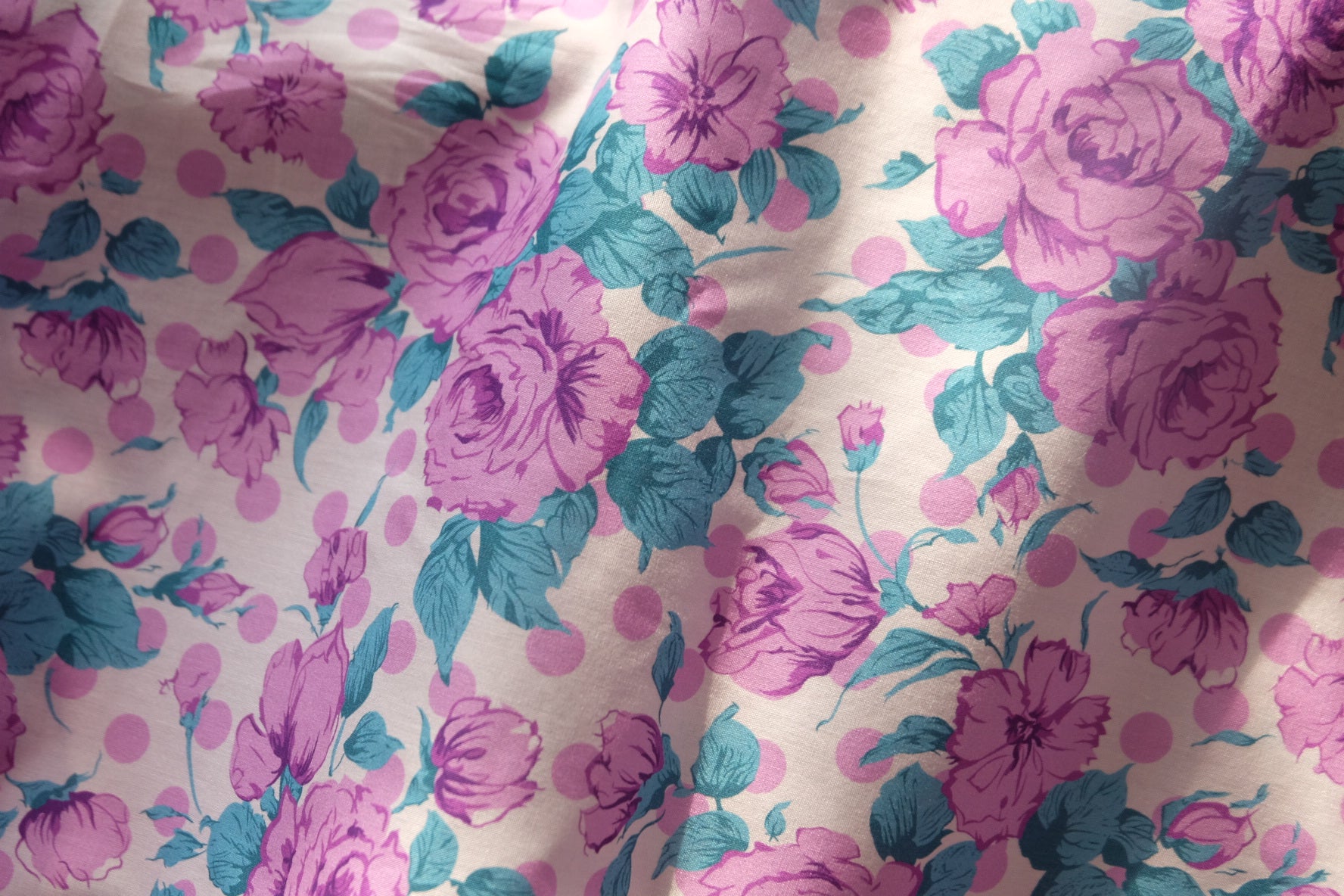 Pink Rosebud Floral Cotton Lawn – 3.3 Yards