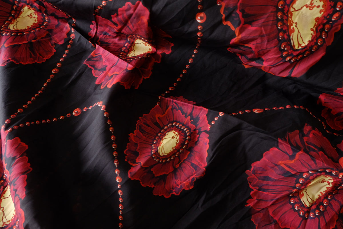 Ruby Garland Cotton Lawn — 3.28 yd
