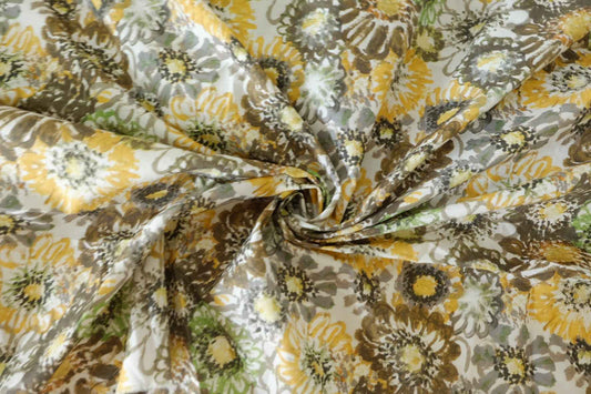 Vintage Watercolor Flowers High-Count Cotton Fabric  – 2.2 yd (With Minor Defect)