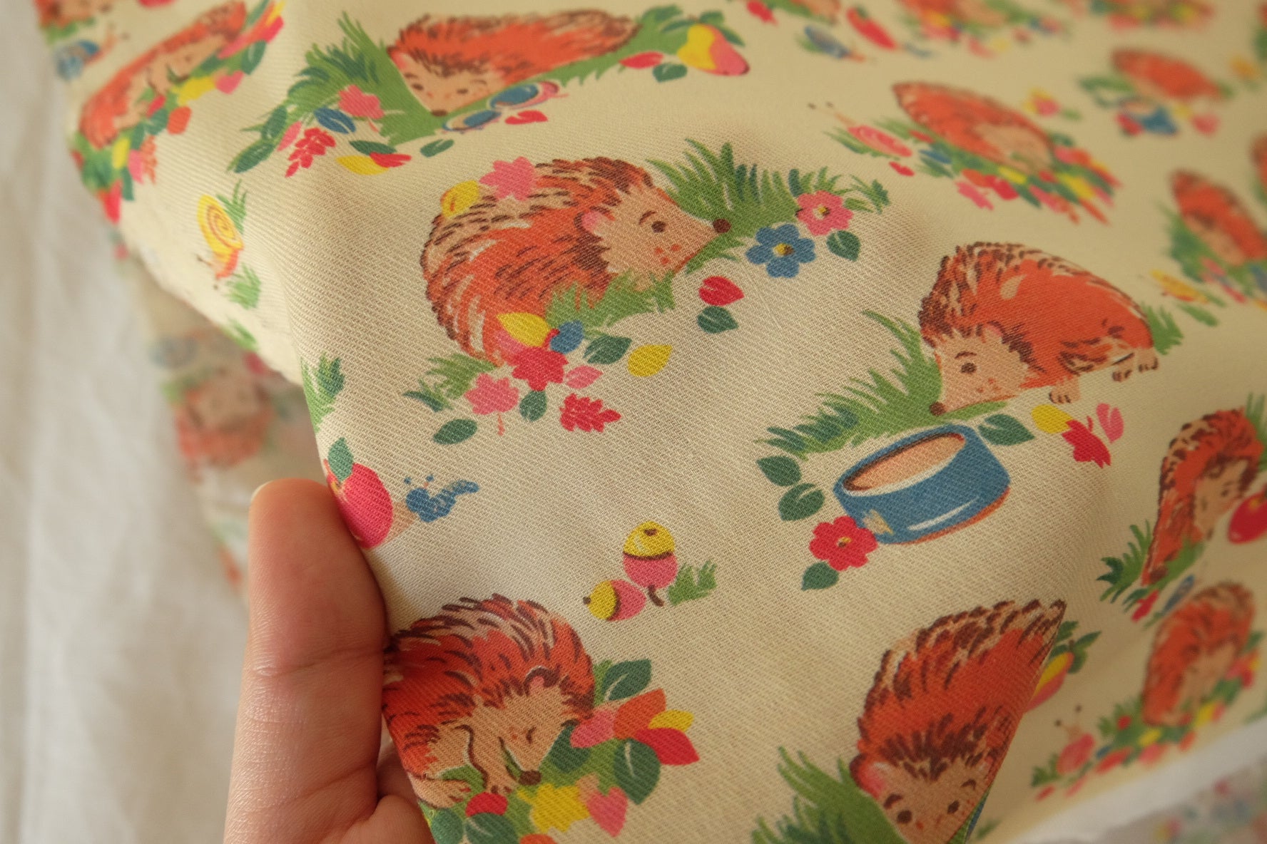 Storybook Hedgehog Cotton Twill Fabric – 2.1 yd