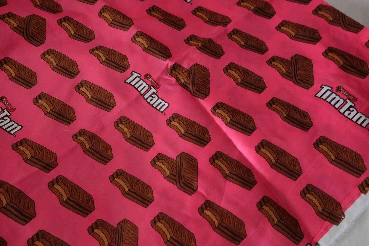 Chocolate Biscuit Print Cotton Sateen Fabric – 2.2 yd