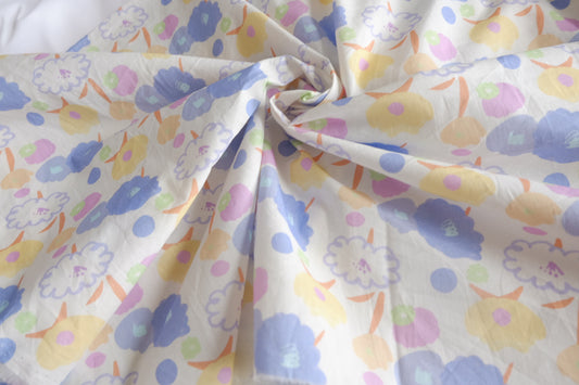 Pastel Garden 40s Cotton Poplin Fabric - 3.61 yd