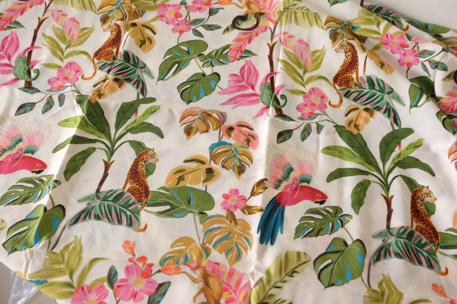 Tropical Animal Rayon Challis Fabric – 3.3 yd