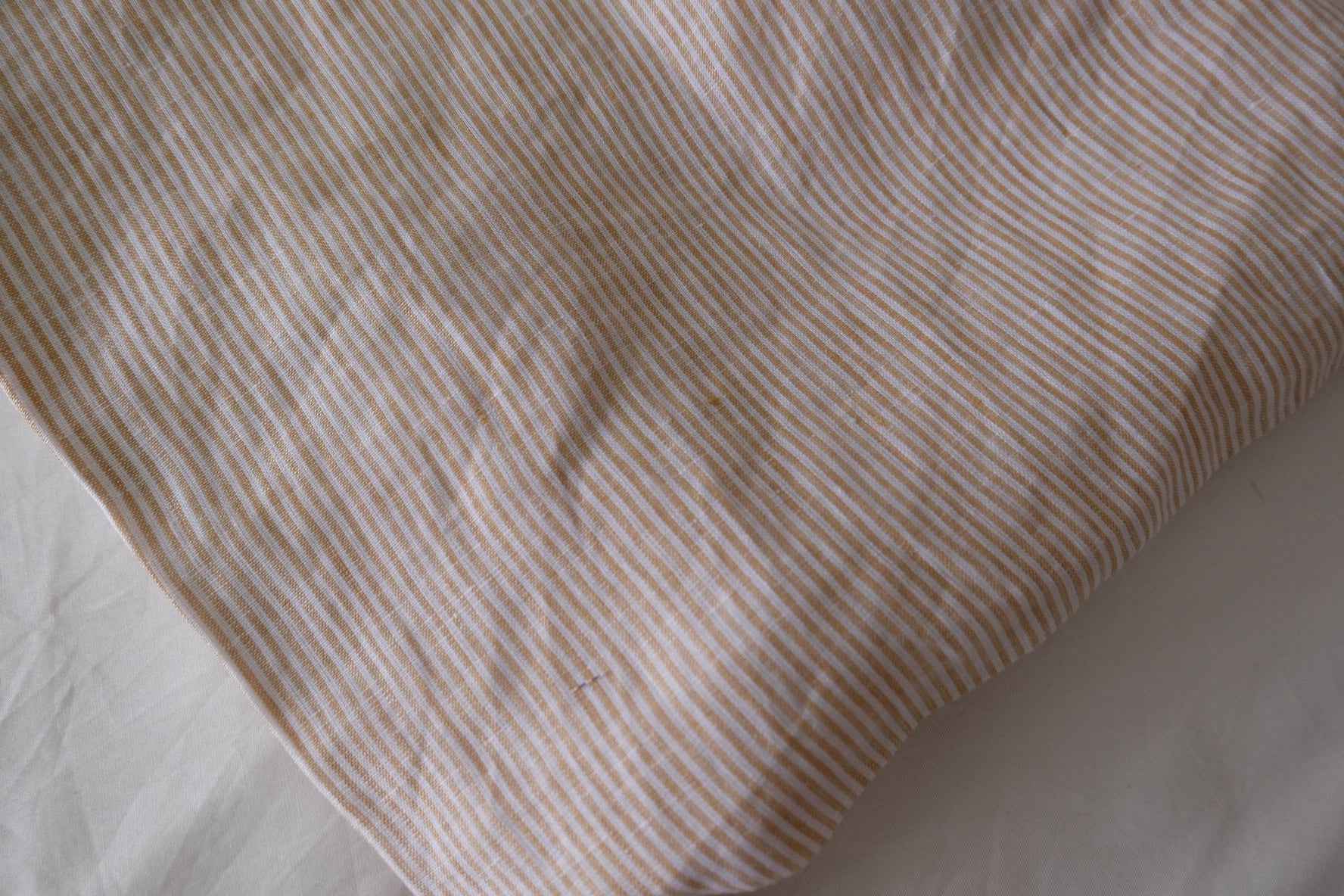 Mustard Stripe Yarn-Dyed Pure Linen Fabric – 2.2 yd