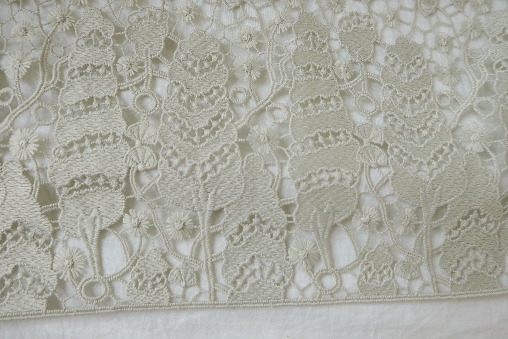 Pale Sage Guipure Lace, 2.19 Yards