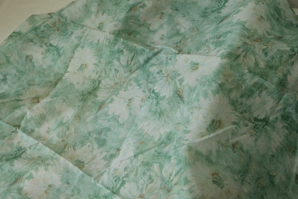 Mint Watercolor Cotton Voile – 2.2 yd