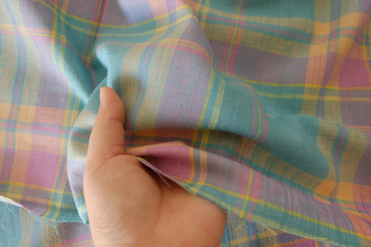 astel Daydream Plaid Linen Cotton – 2.19 yd