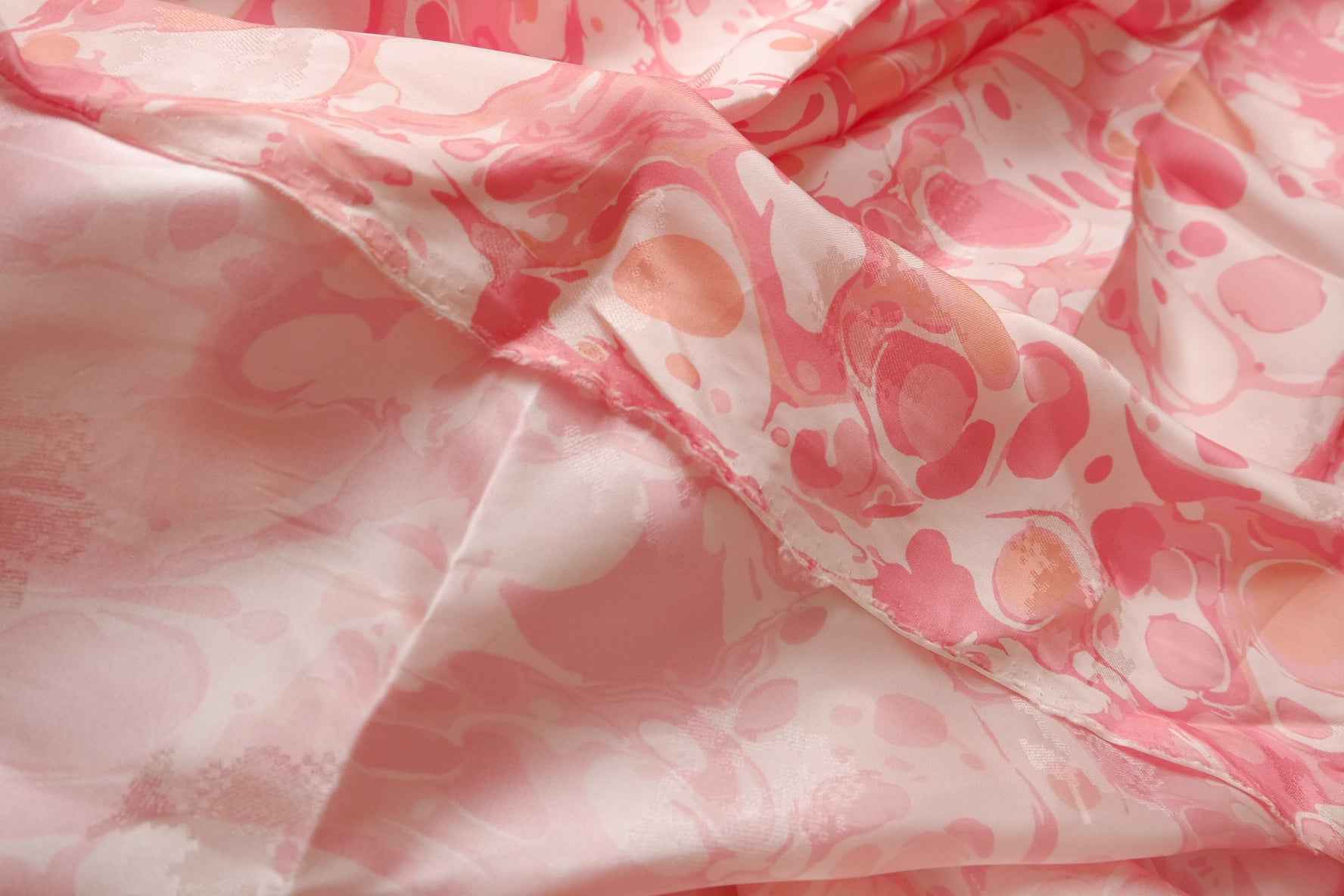 Pink Abstract Silk-Viscose Fabric - 3.28 yd