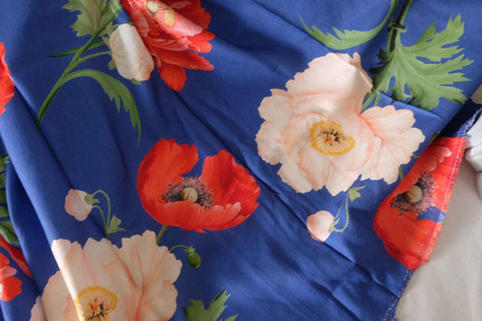 Bold Floral Lyocell Linen Fabric – 2.2 yd