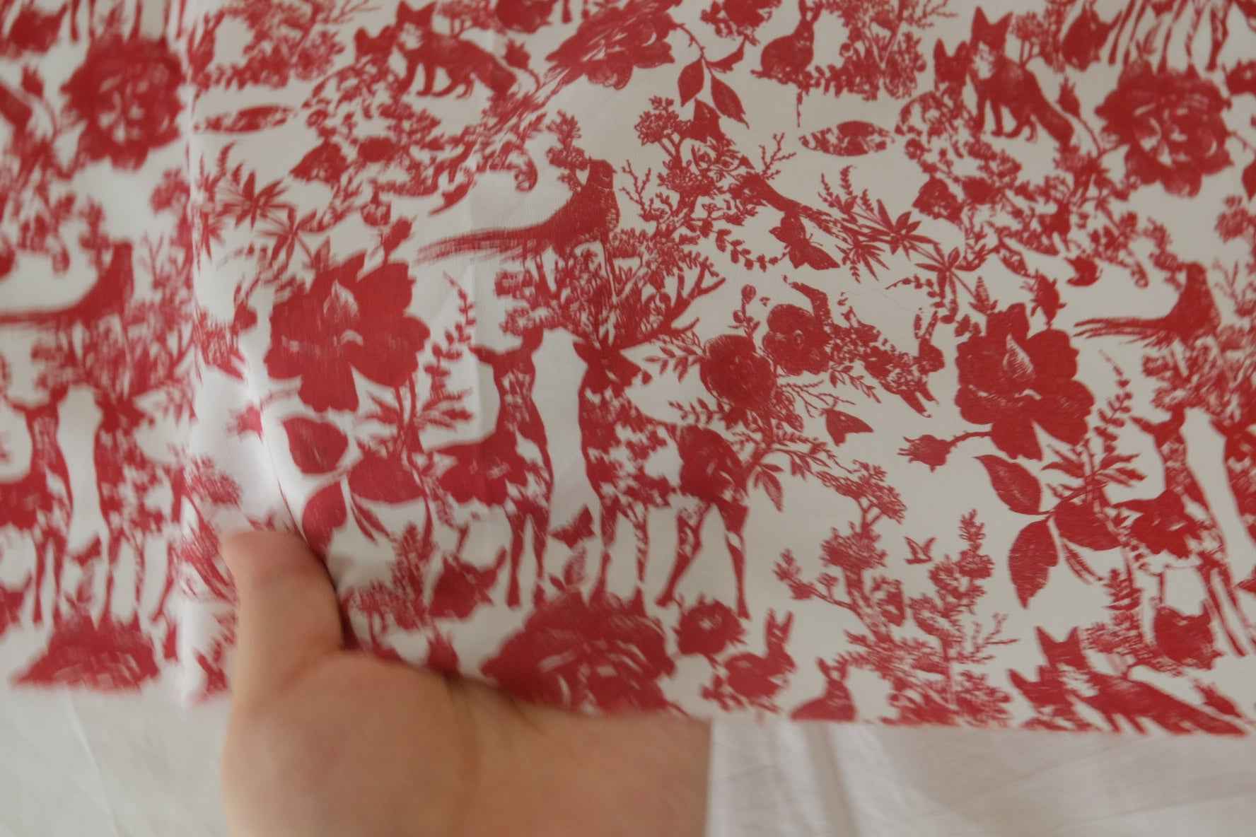 Red Garden Cats Cotton Lawn – 2.2 yd