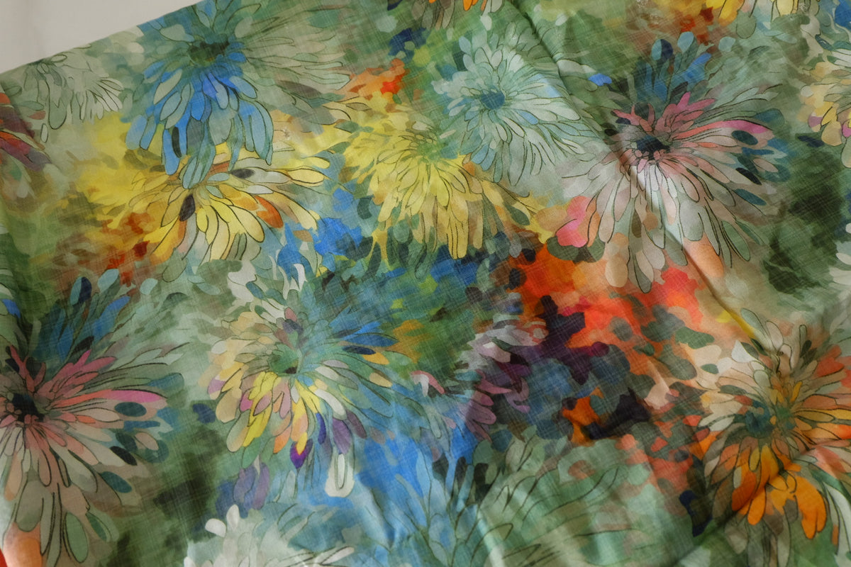 Watercolor Garden Ramie Cotton – 2.2 yd