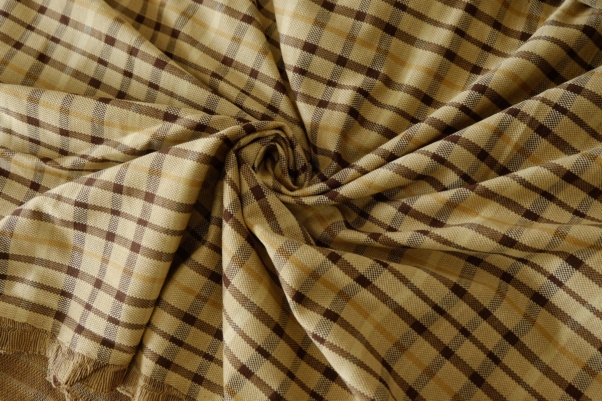 Warm Plaid Cotton Knit – Sold by the Meter