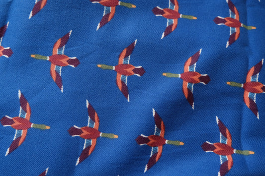 Brushed Cotton Twill with Flying Ducks, 1.6 Yards
