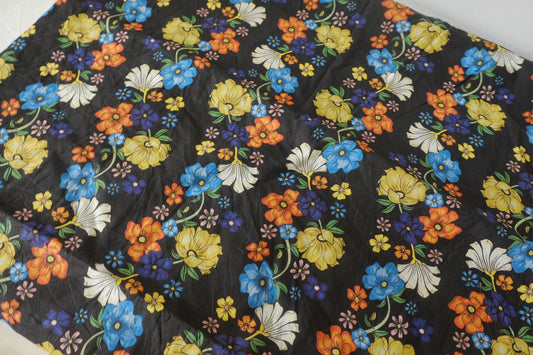 Midnight Wildflower 60s Cotton Poplin – 3.3 yd