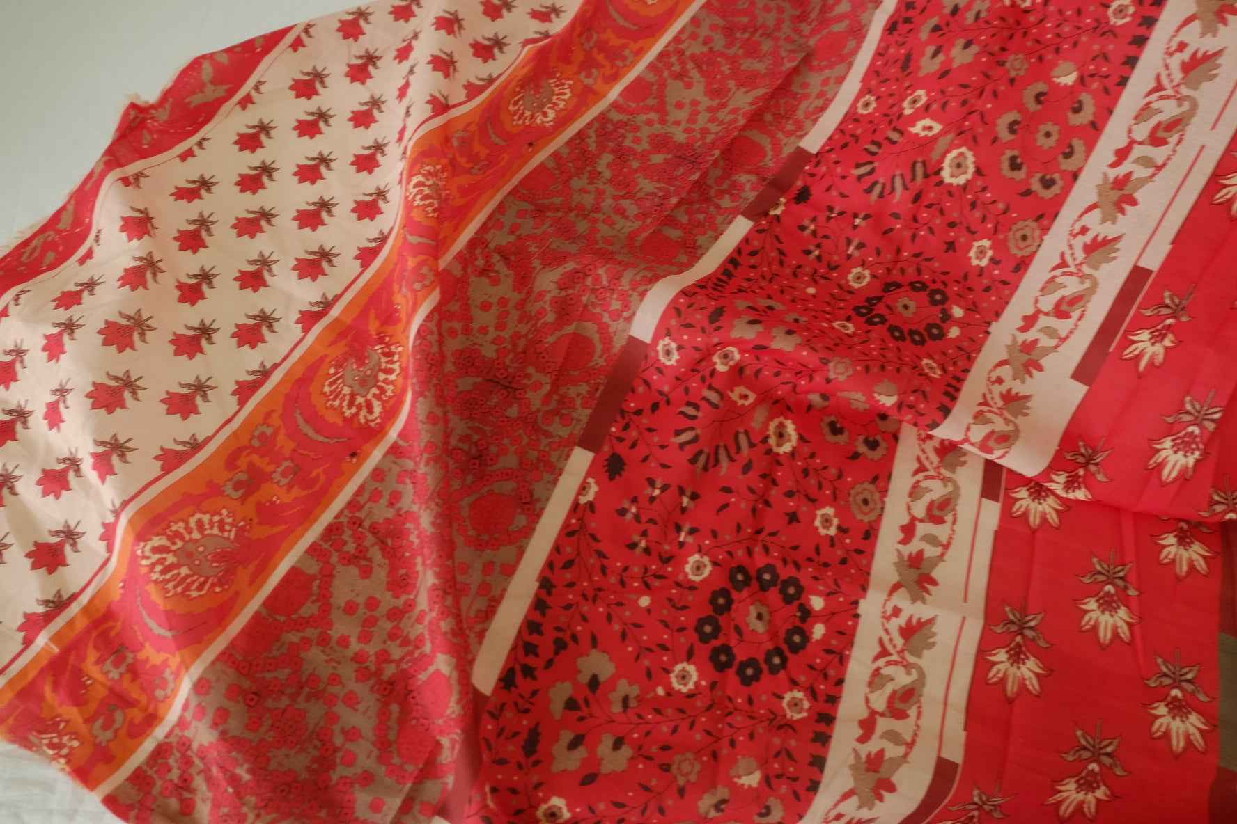 Coral Bohemian Patchwork 100s Cotton Lawn – 3.8 yd