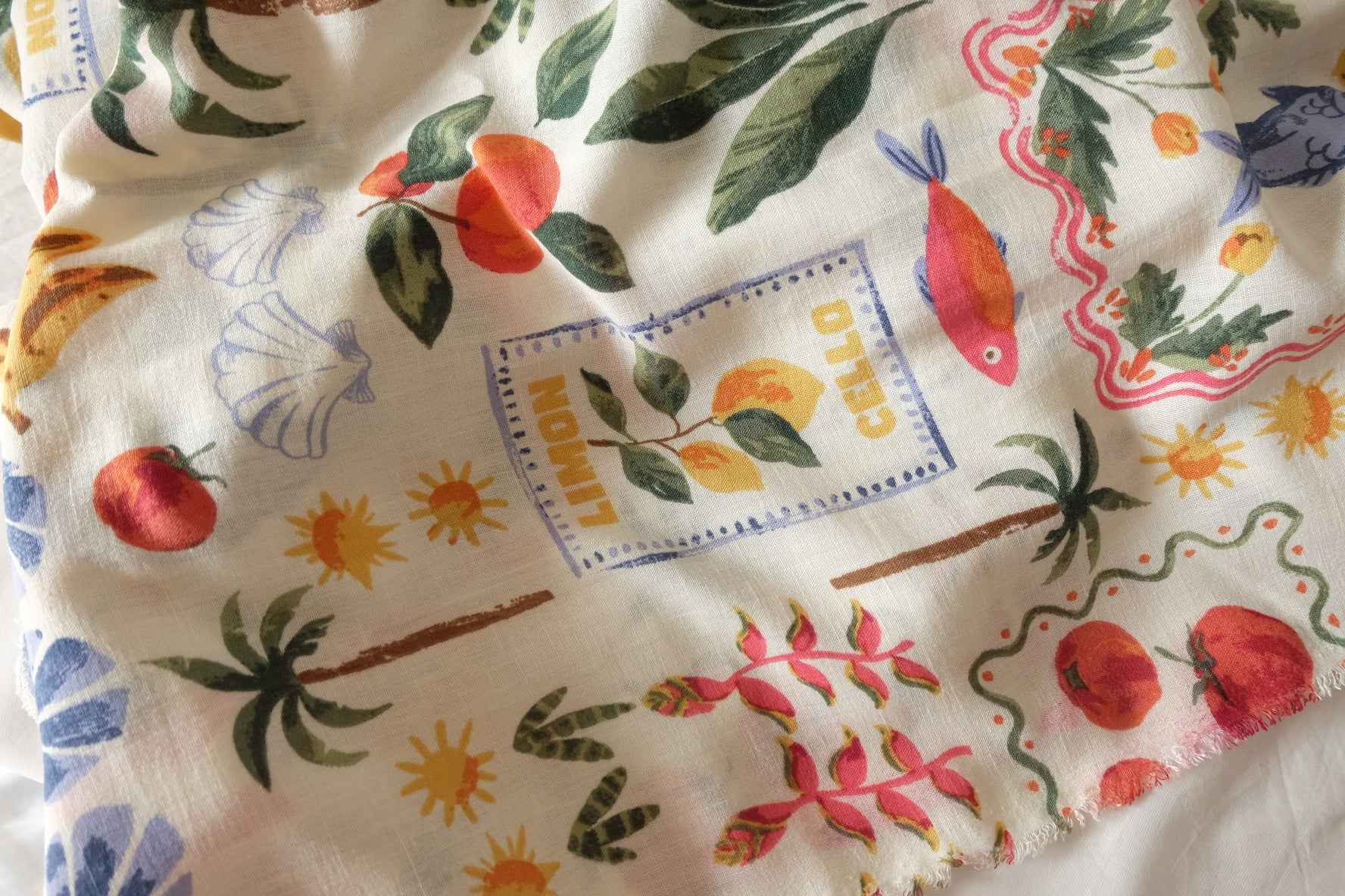Capri Holiday Cotton Linen Blend Fabric – 2.2 Yards