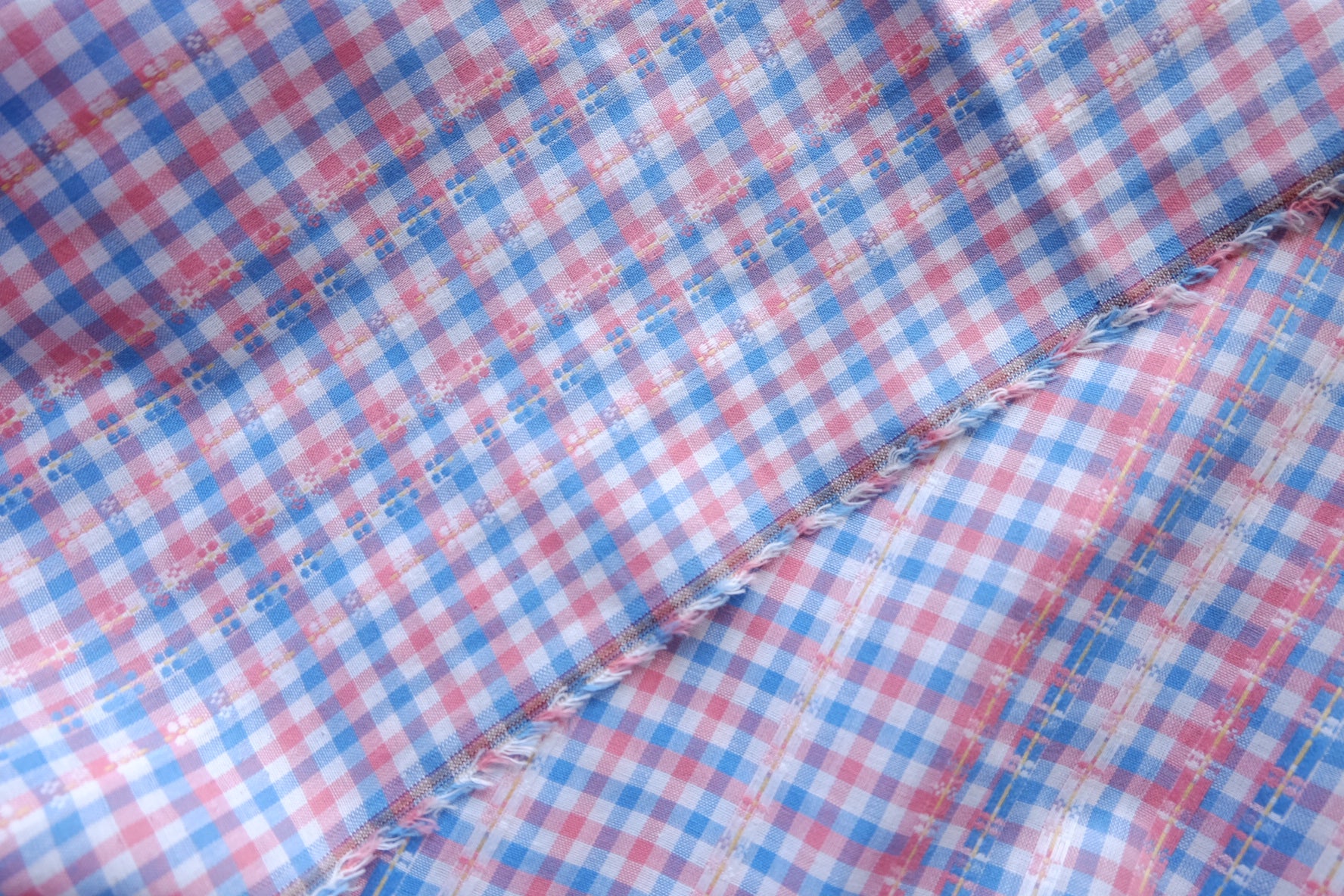 Pastel Plaid Yarn-Dyed Jacquard Cotton – 3.3 yd