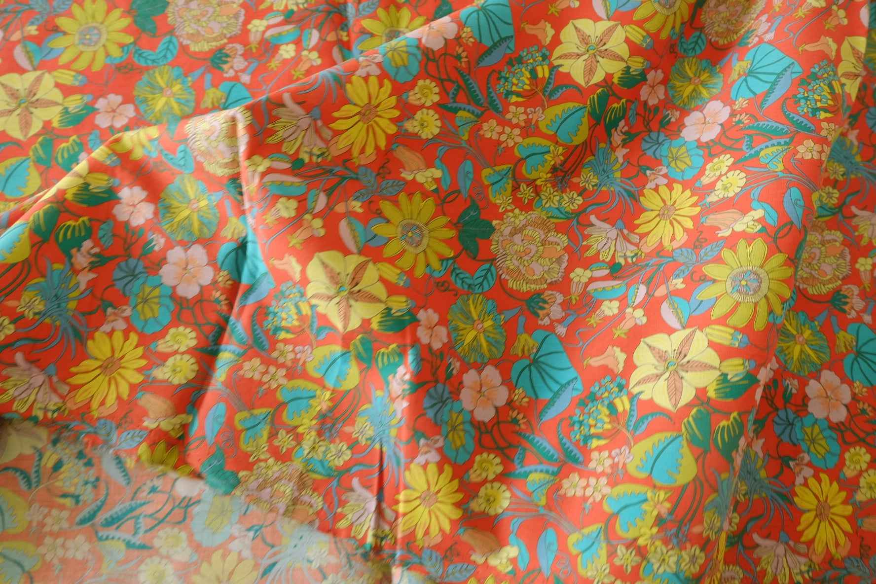 Coral Tropics Silky Cotton Lawn – 2.30 yd