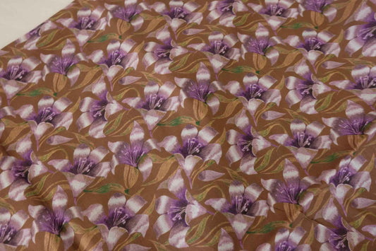 Purple Floral Cotton Lawn Fabric – 2.2 yd