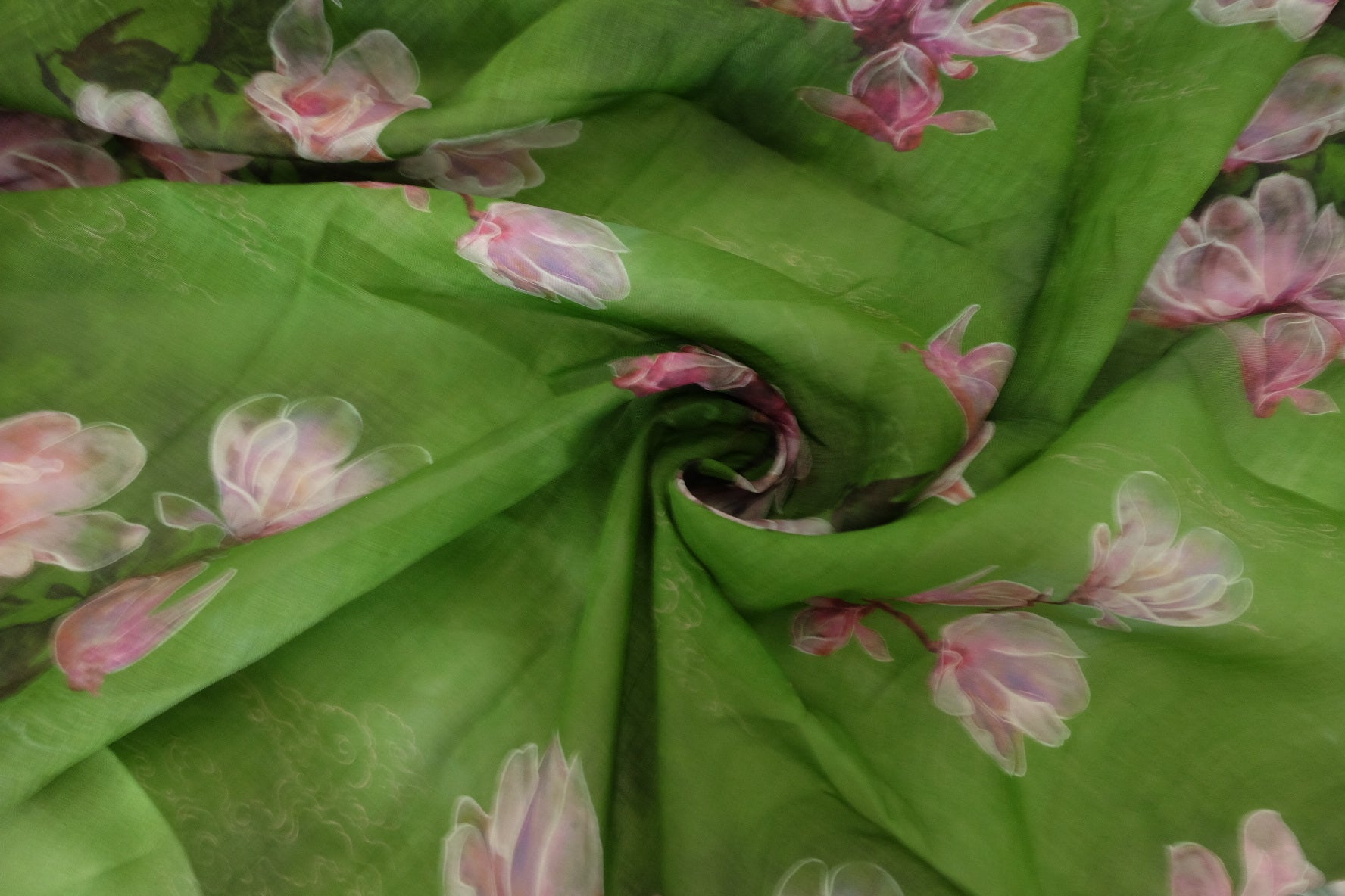 Green Magnolia Ramie Fabric – 2.7 yd